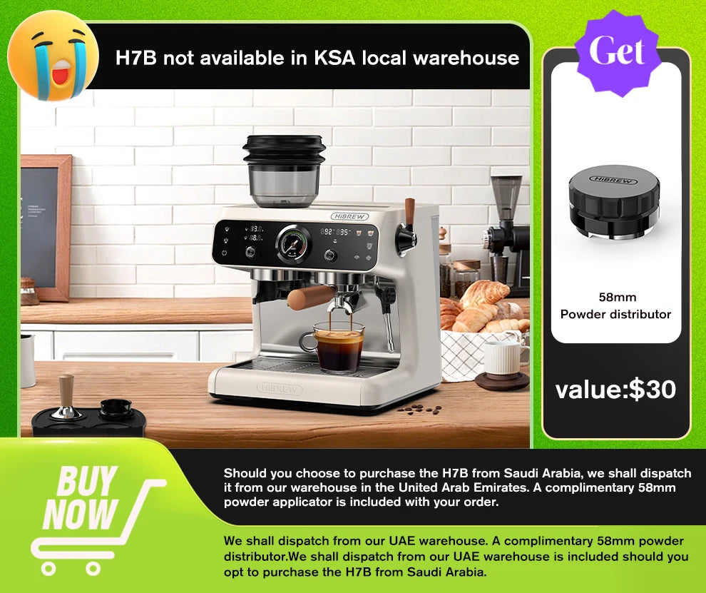 HiBREW H7B Dual Boiler Espresso Machine| Refurb Coffee Co