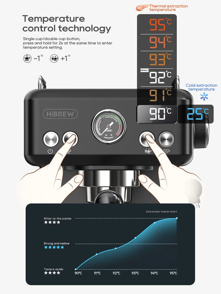 HiBREW H10A Black Espresso Machine | Refurb Coffee Co