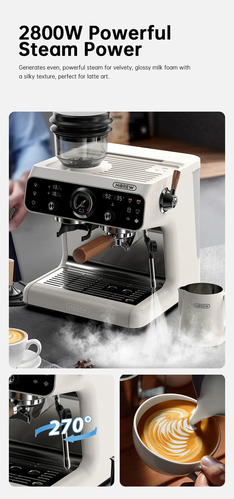 HiBREW H7B Dual Boiler Espresso Machine| Refurb Coffee Co